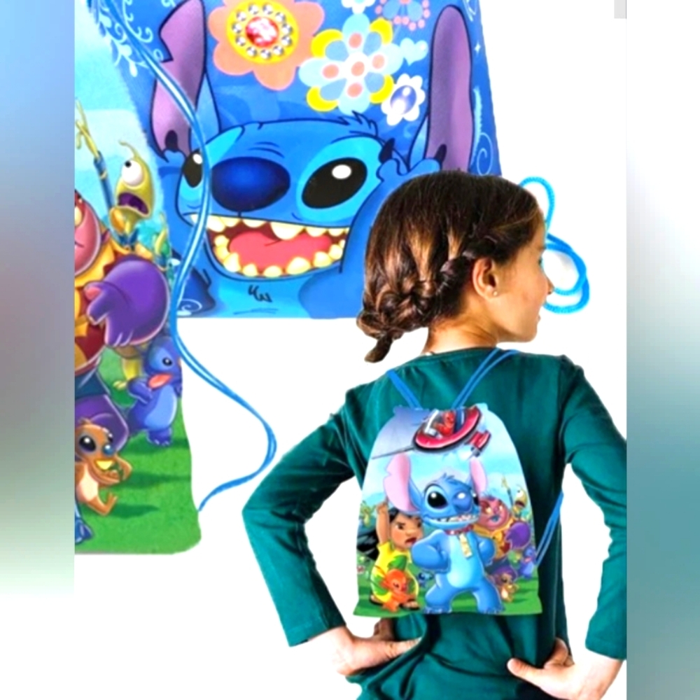 ✨️Colorful ✨️Stitch Drawstring Bags 1/$15 Or 11/ $45 - Picture 7 of 7